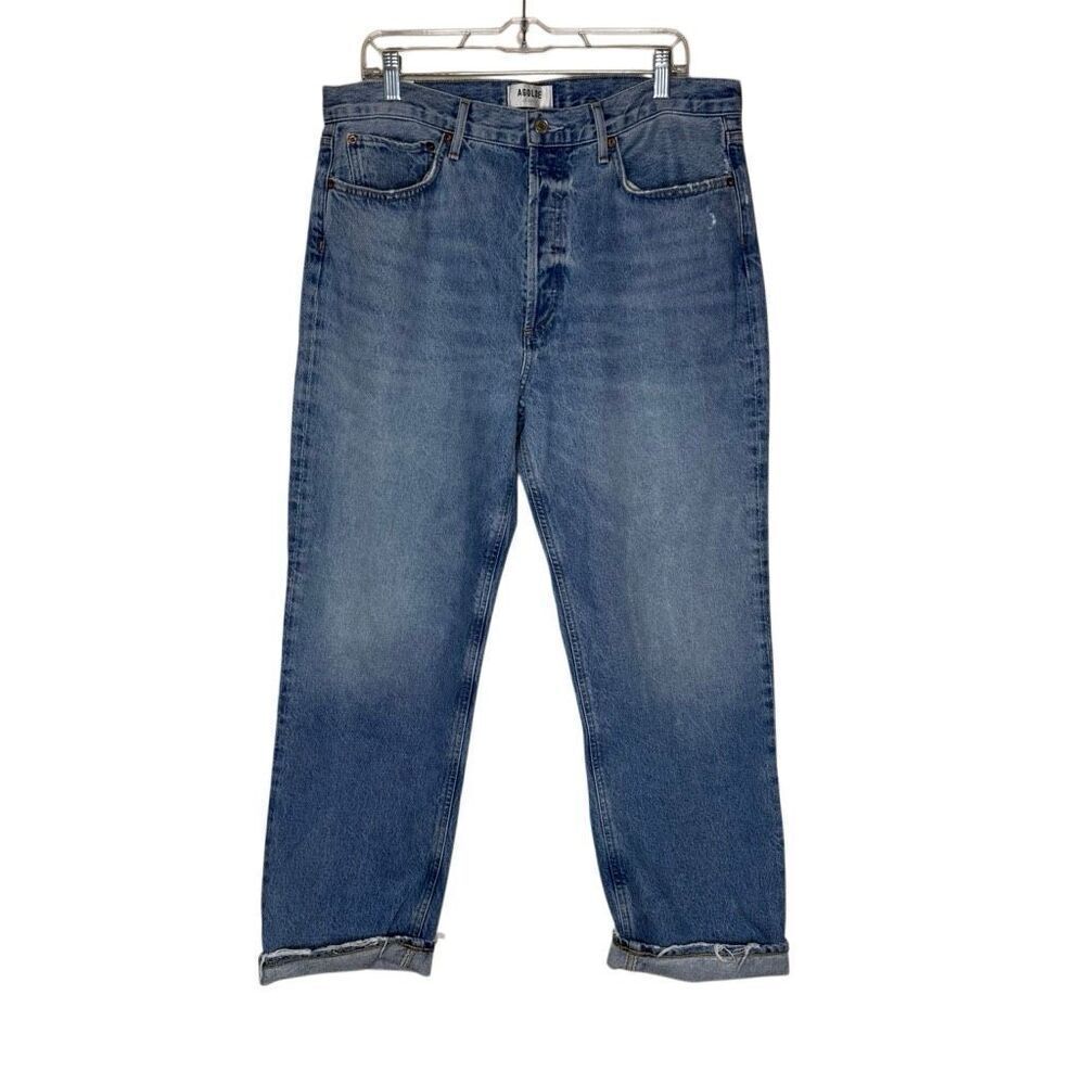Agolde 90’s Jeans High Rise Straight Leg Blue Wash Size 31/12